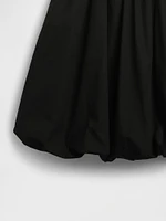 Modern Mixed Media Bubble Mini Dress