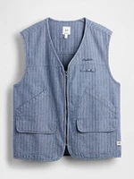 Gap × Malbon Herringbone Utility Vest