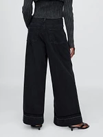 Mid Rise Cargo Baggy Jeans