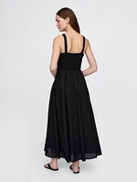 Crochet Mixed Media Maxi Dress
