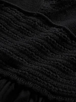 Crochet Mixed Media Maxi Dress