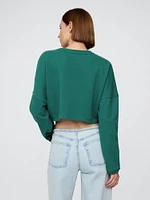 French Terry Oversized Crop Sweatshirt