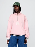 Gap × Malbon Heavyweight Logo Quarter-Zip Pullover