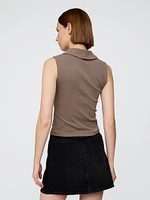 Modern Polo Crop Tank Top