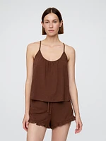 Linen-Blend PJ Cami