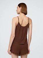 Linen-Blend PJ Cami