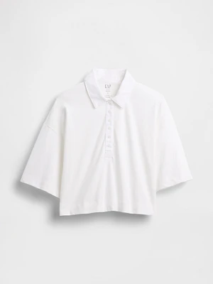 Organic Cotton VintageSoft Heavyweight Crop Polo Shirt