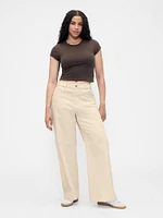 High Rise Stride Wide-Leg Cargo Jeans