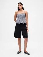 Poplin Bubble Crop Top