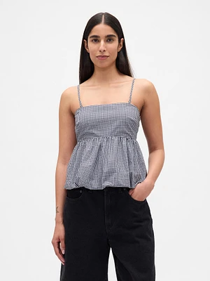 Poplin Bubble Crop Top