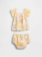 Baby Cotton Gauze Floral Outfit Set