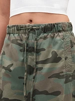 Mid Rise Barrel Parachute Pants