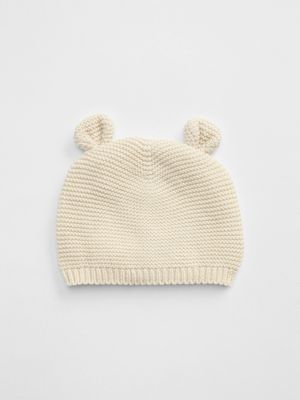 Bonnet d’ours en tricot pour béb
