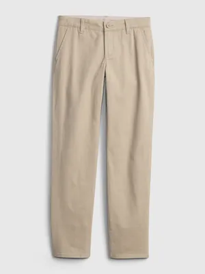 Kids Uniform Skinny Khakis with Shield