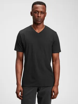 Cotton Jersey V-Neck T-Shirt