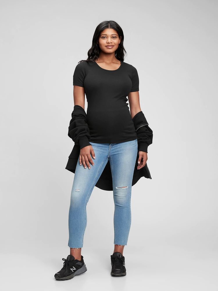 Maternity Modern Crewneck T-Shirt