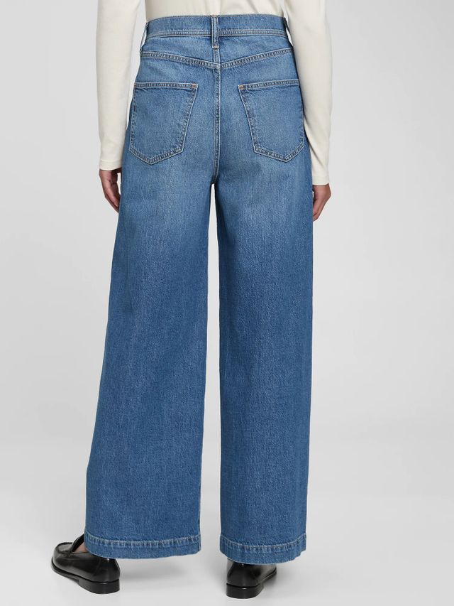 Gap High Rise Pleated Wide-Leg Trouser with Washwell | Upper Canada Mall