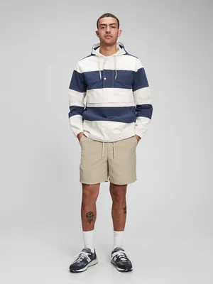 Rugby Stripe Pullover Hooded Jacket