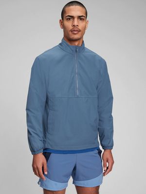 gapfit reversible recycled half zip windbreaker