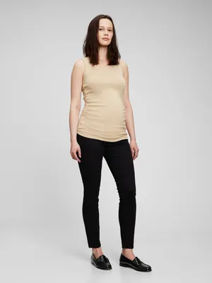 Maternity Inset Panel Skinny Jeans with Washwell