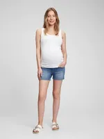 4" Maternity Full Panel Denim Shorts