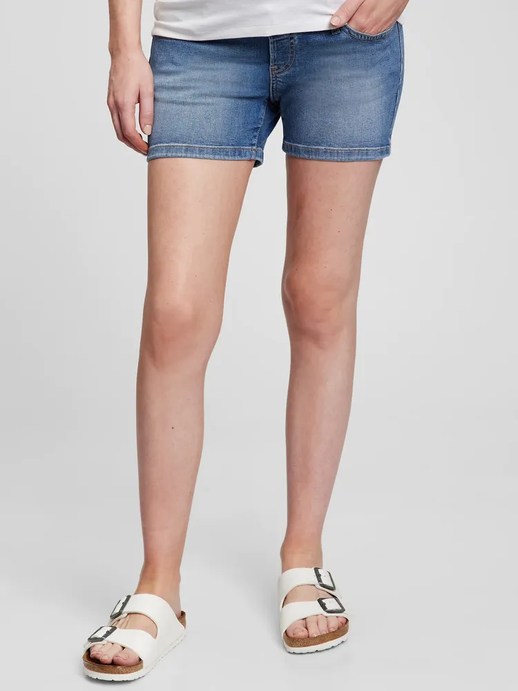 4" Maternity Full Panel Denim Shorts