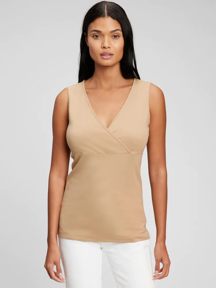 Maternity V-Neck Nursing Tank Top