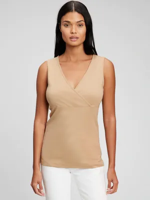 Maternity V-Neck Nursing Tank Top