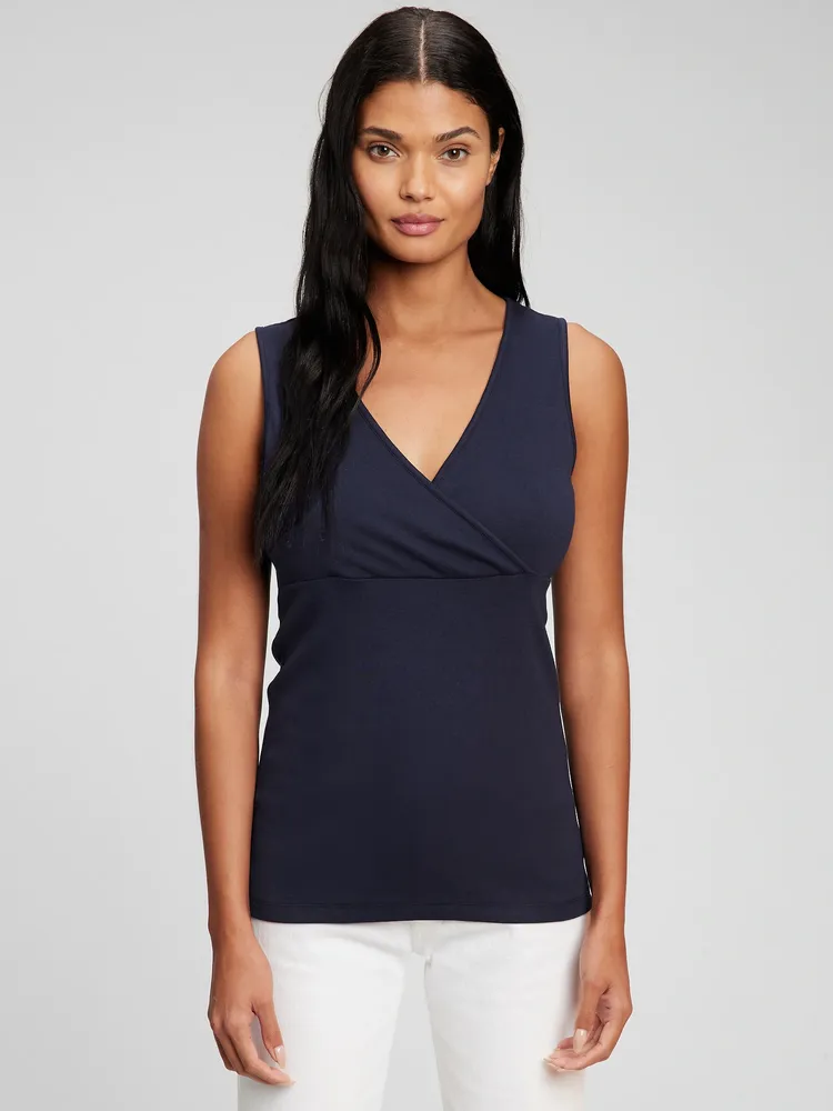 Maternity V-Neck Nursing Tank Top