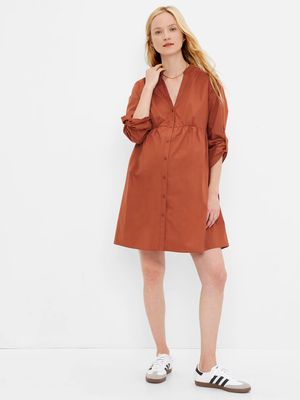 Maternity Button-Down Shirtdress