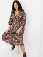Maternity Wrap Midi Dress