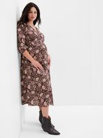 Maternity Wrap Midi Dress