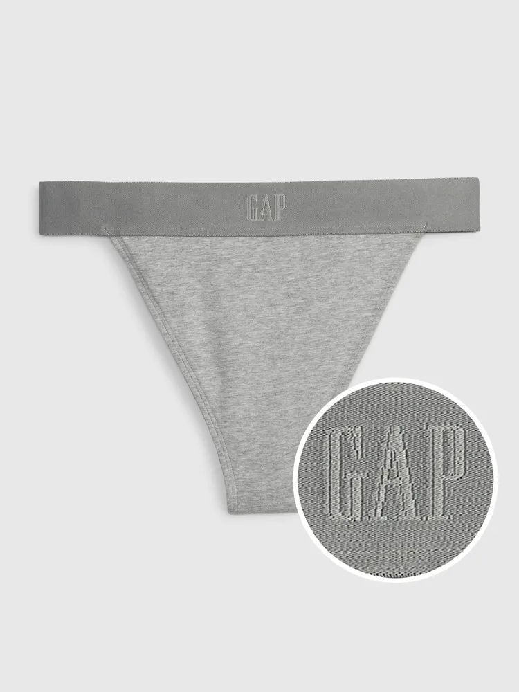 Gap Stretch Cotton Logo Thong