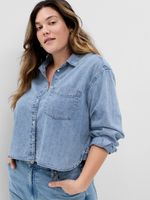 Cropped Denim Shirt