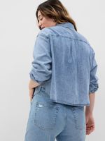 Cropped Denim Shirt