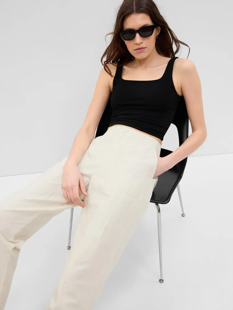 Buy Gap Crinkle Gauze Wide Leg Cotton Trousers from the Gap online shop