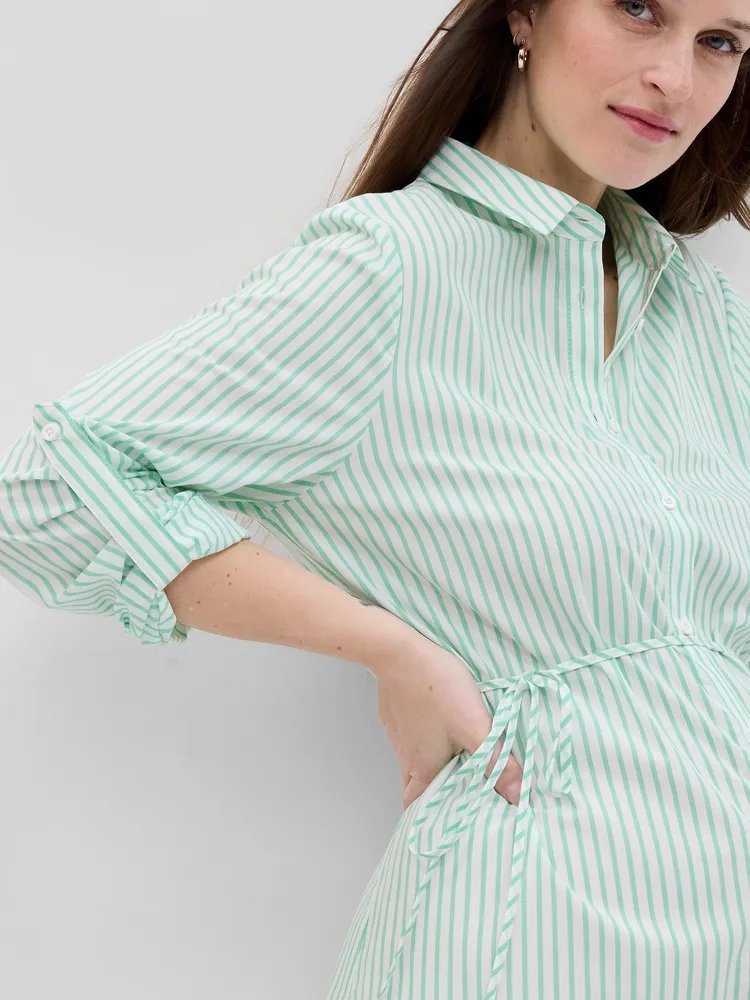 Maternity Tie-Front Shirtdress
