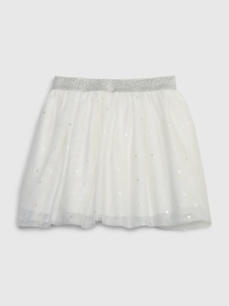 Toddler Metallic Dot Tulle Skirt