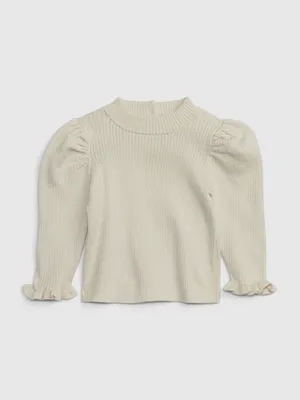 Baby Puff Sleeve Rib Top