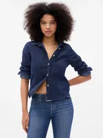 Cropped Denim Shirt