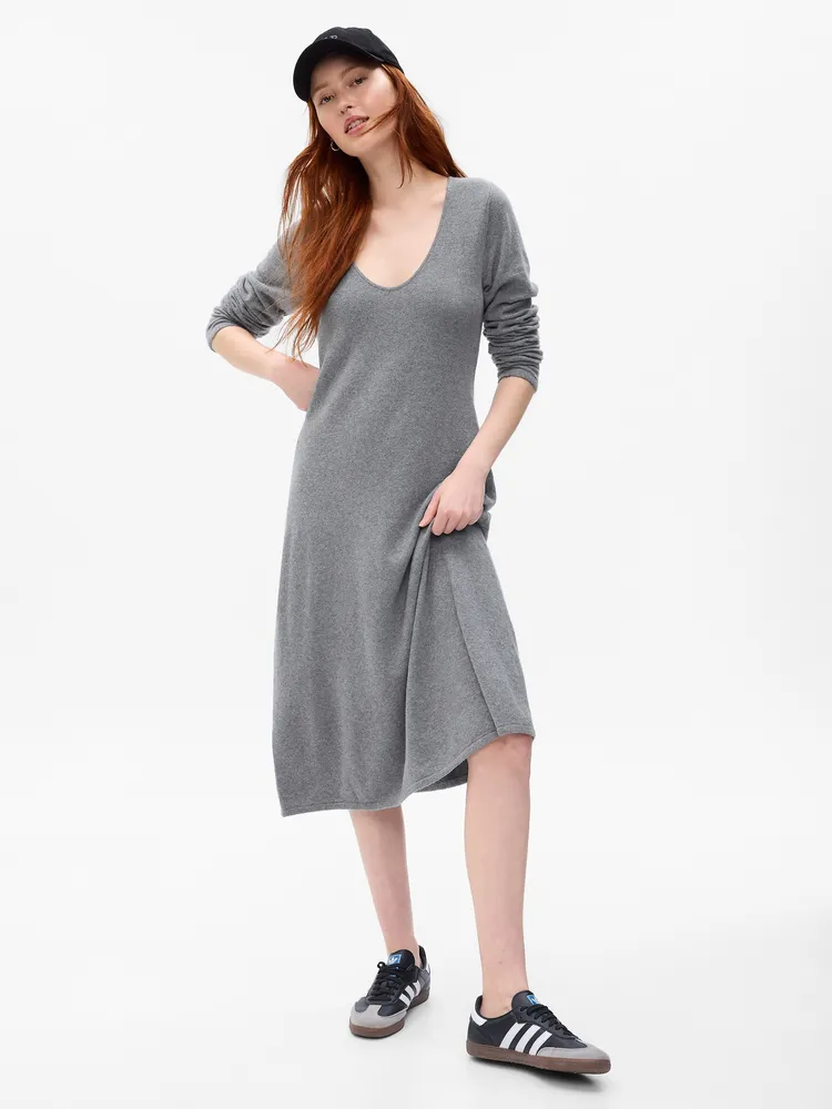 CashSoft Midi Sweater Dress