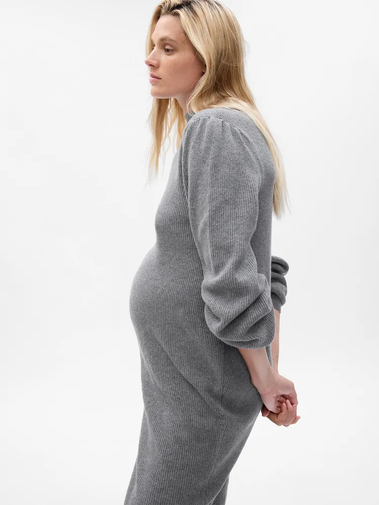 Maternity CashSoft Turtleneck Mini Sweater Dress