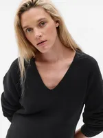 Maternity V-Neck Rib Sweater