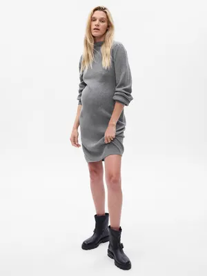 Maternity CashSoft Turtleneck Mini Sweater Dress