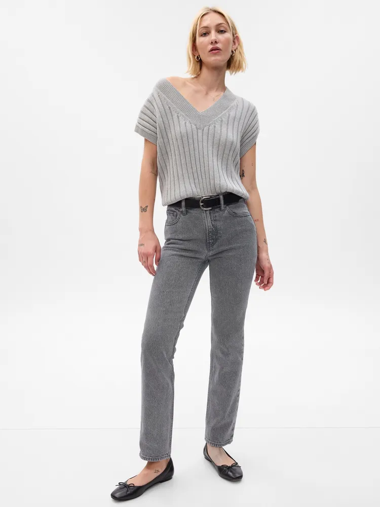 Button Fly '90s Original Straight Fit Jeans with Washwell