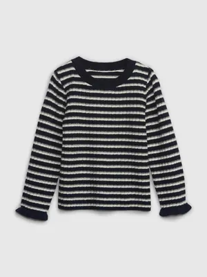 Toddler CashSoft Metallic Stripe Sweater
