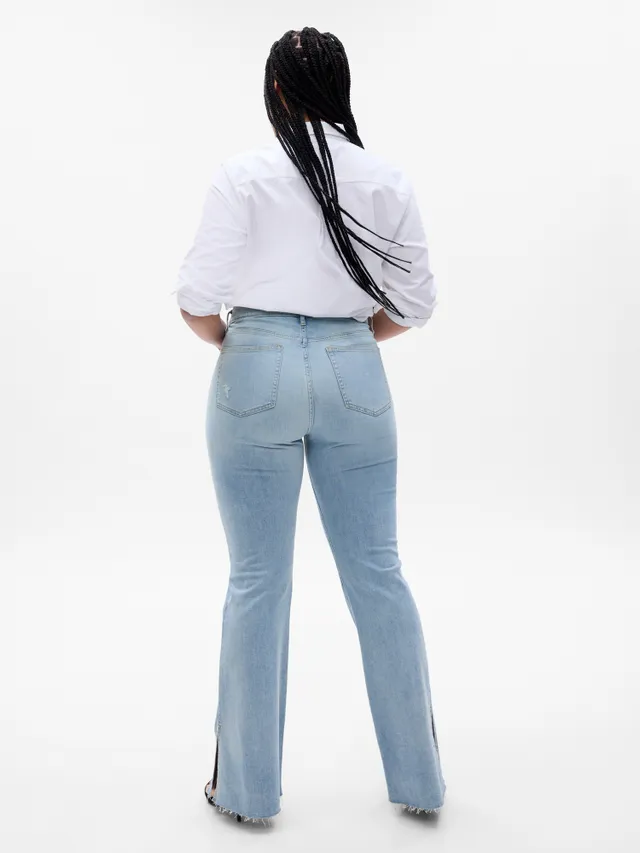 High Rise Vegan Suede '70s Flare Jeans