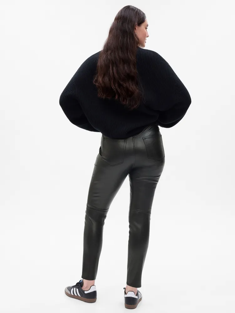 Jen7 Leather Like Skinny Ponte Pants, $195, Neiman Marcus