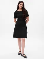 Pointelle Mini Sweater Dress