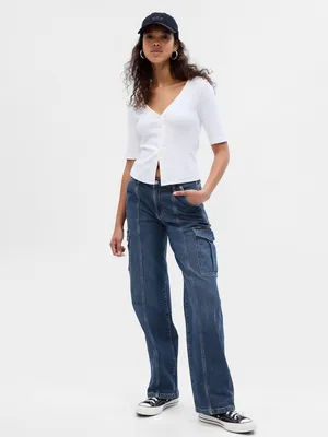 Mid Rise ’90s Loose Cargo Jeans